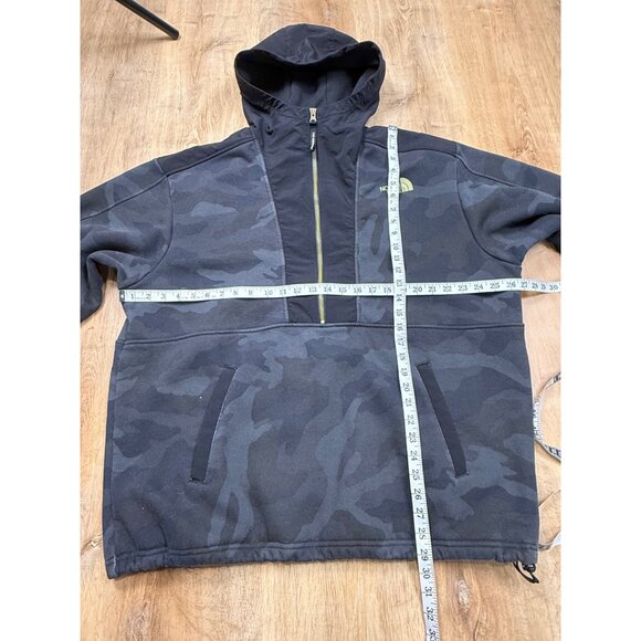 The North Face Graphic Collection Mens Pullover Half Zip Hoodie Black Camo Fleec - Picture 6 of 11